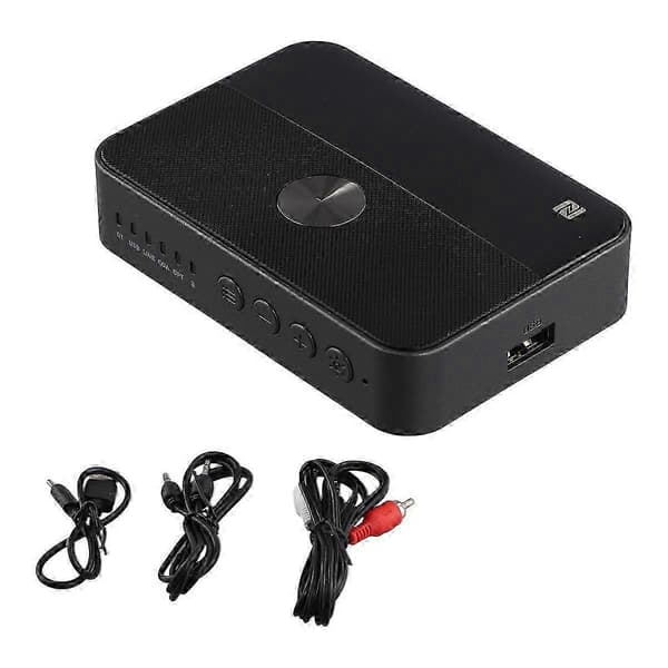 Bluetooth 5.3 NFC o Transmitter Receiver med 3.5mm Aux Coaxial Optisk Digital til Analog Konverter