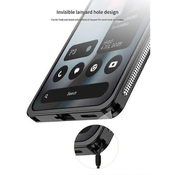 Aluminiumram Bumperfodral för Nothing Phone 3 3a Lite, 3a Pro Metall Linsskydd Distant Peak Blue