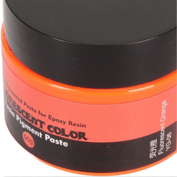 50g Fluorescerende Farge Resin Pigmentpasta Høy Konsentrasjon Høyt Pigmentert Resin Pigmentpasta for DIY Malekunst Fluorescerende Oransje