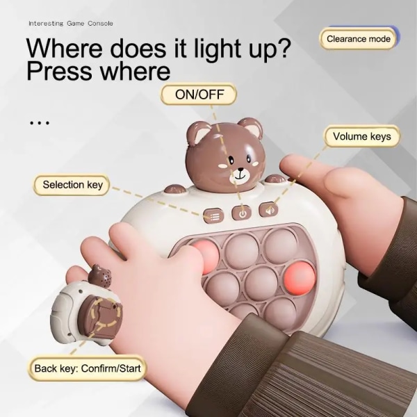 Ultimat Moro med Trykke Spillmaskin, Happy Speed, Puzzle Pass, Drep Rotter & Dekomprimeringsleker - Gjør Deg Klar for Non-Stop Underholdning Little Bear II
