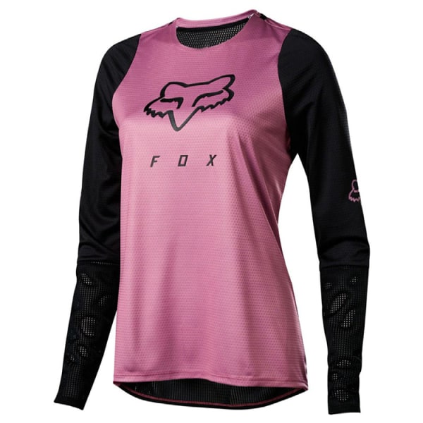 Sommer FOX langermet utendørs sports pustende langermet T-skjorte for kvinner pink M