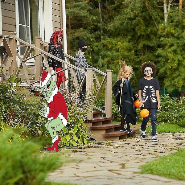 Jule Grinch Ornament Personlig Juletema Festrekvisitter Dekor Til Hage Gård Plen