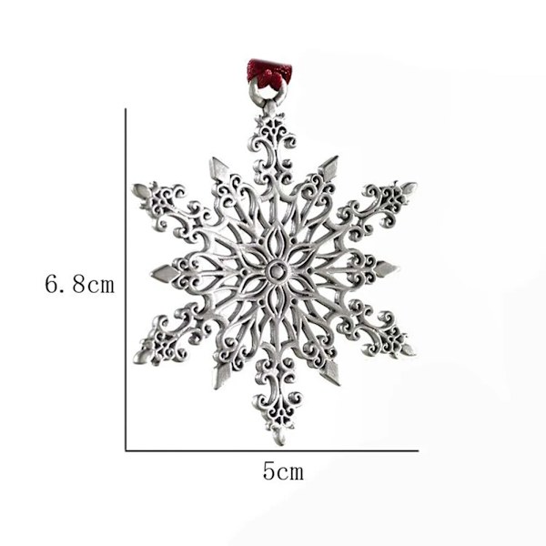Julepynt Anheng Hengende Metall Ornamenter Julenissen Snøfnugg Juletre Snømann Dyr Krans Juleutstyr style 4