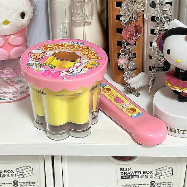 Jordbærpudding-matleker for dukker, late som-matleker for jenter 3-8 år, perfekt for dukkerollelek for jenter 3-8 år 1SET