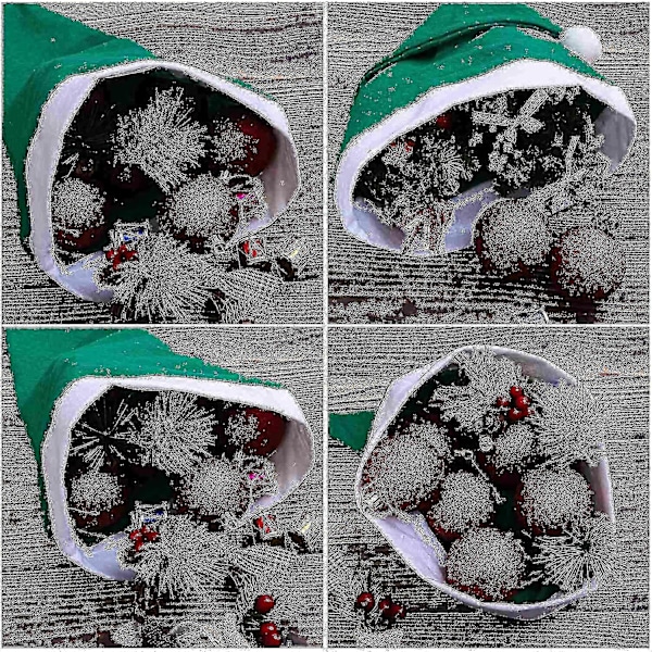 16 stk. Julemandshatte i ikke-vævet materiale til julekostume dekoration - grøn