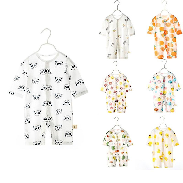 Söt Toddler Baby Sommar Kläder Bekväma Flickor Pojkar Hem Pyjamas Ytterkläder Auburn 90cm