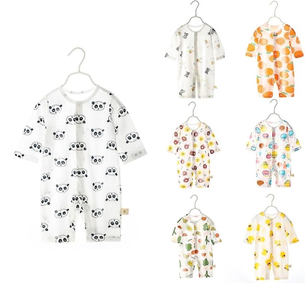 Söt Toddler Baby Sommar Kläder Bekväma Flickor Pojkar Hem Pyjamas Ytterkläder Gold 80cm