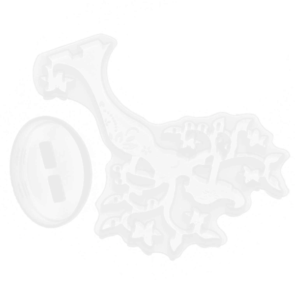 2 st Silikon Smyckeshållare Form Transparent DIY Hantverk för Halsband Visning