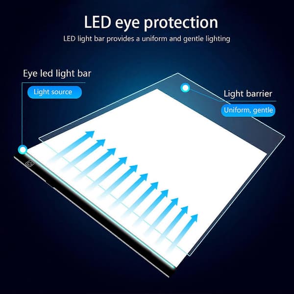 A4 LED-taidepiirtoalusta, piirustuslauta taiteilijoille ja lapsille