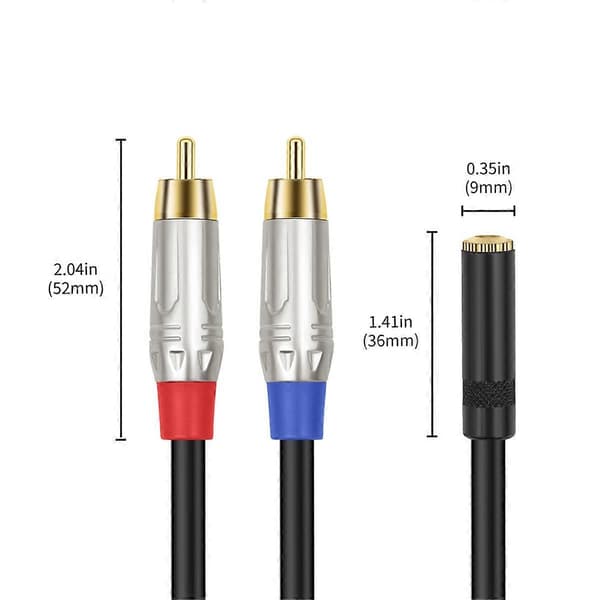 3,5 mm til lydkabel hun til hann Y-splitter