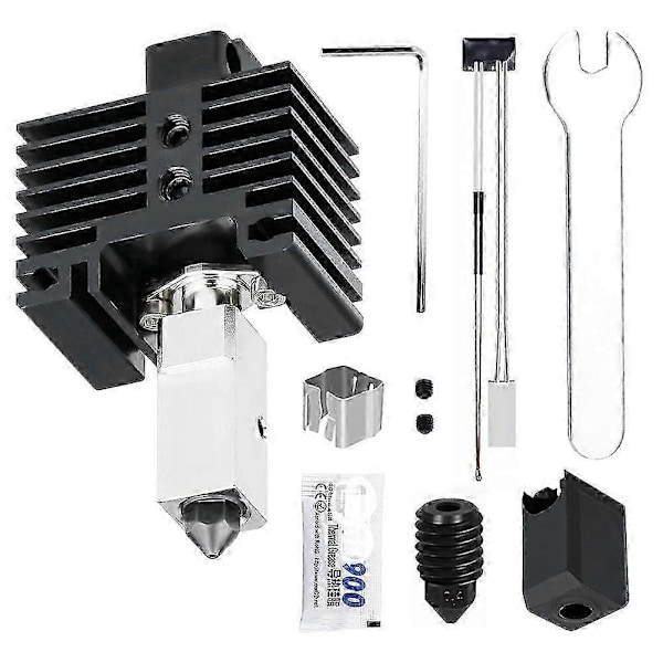 Uppgraderat Hotend-kit för P1S/P1P 3D-skrivare med Värmeblock, Värmebrytare, Härdat Stålmunstycke, Termistor