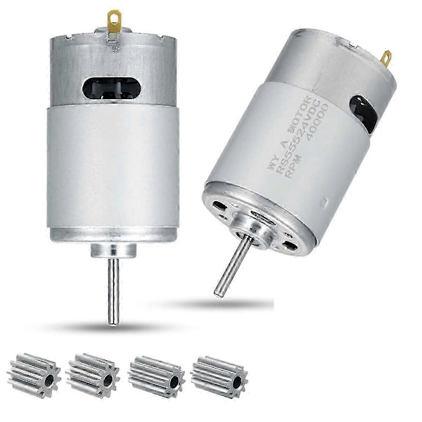 24V 40000RPM Elmotor 2-pack, Hög Hastighet Motor RS555 Barn Ride-on Leksaksbil Motorer