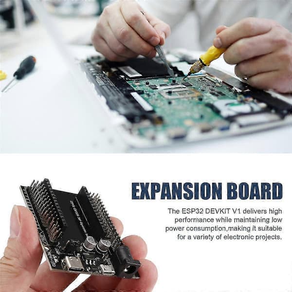 ESP32S Udviklingskort Udvidelse med Strømforsyningsmodul og 30-Pin Interface til IoT Projekter