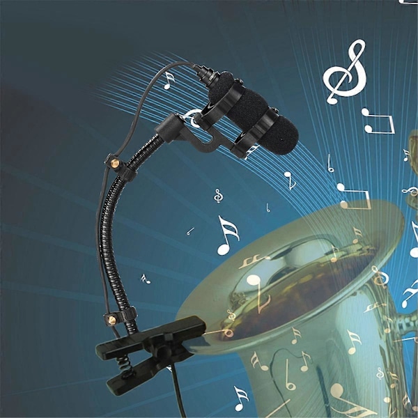 IM-22 Kablet Mikrofon til Saxofon, Violin, Klaver, Horn Hypercardioid Mini Bærbar Sax Mikrofon