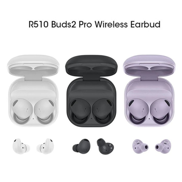 2023 Nye Buds2 Pro R510 TWS Øretelefoner Bluetooth Høretelefoner Buds 2 Pro Trådløse Hovedtelefoner med HiFi Stereo Mikrofon ENC Gaming Sport Black