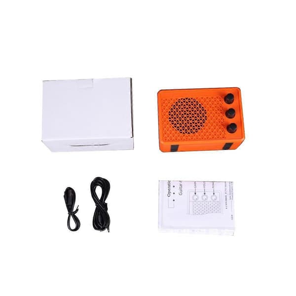 Bärbar Akustisk Gitarrförstärkare Högtalare 5Watt Akustisk Gitarrförstärkare Normal/Bright Dual Chan