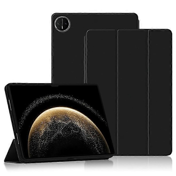 Yhteensopiva Huawei MatePad Pro 13.2 (2025) Kotelo PU Nahka TPU Takakansi Kolmiosainen Jalusta Tablettisuoja Black