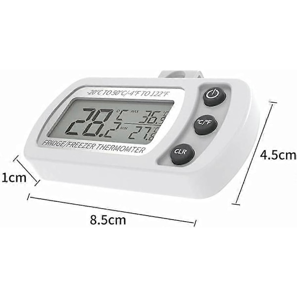 Vejrstation, Indendørs/Udendørs Digital Hygrometer Termometer Ur Fugtighedsmåler Monitor