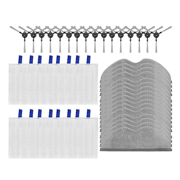Til Robotstøvsuger E5 / C108 Sidebørste HEPA Filter Moppeklud Tilbehør Udskiftning Reservedele