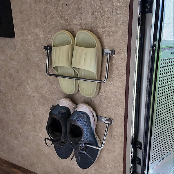 Vikbart Skoställ i Aluminium för Husbil, Förvaringslåda för Camping, Ställ för Utomhusbruk