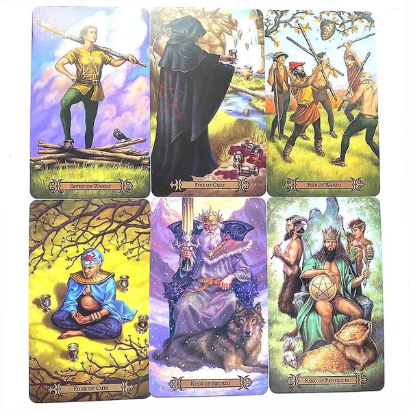 Moderne tarotkort kortstokk brettspill engelsk for familie gave selskap spillekort spill underholdning Yellow knight