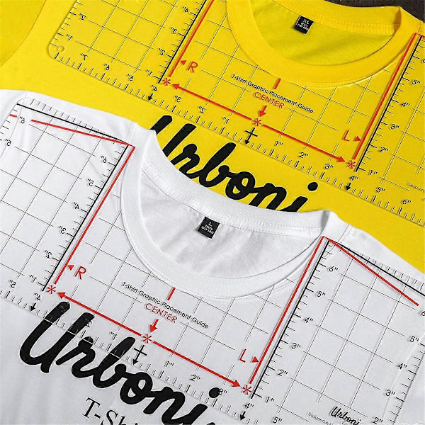 T-shirt Linjalguide för Vinyljustering och Centering, T-shirt Linjal Justeringsverktyg Halslinjemått