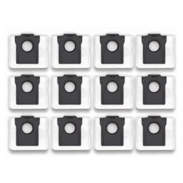 12 stk. støvposer af non-woven stof til Bot X30Pro Ultra X30Pro Plus robotstøvsuger, skraldepose udskiftning