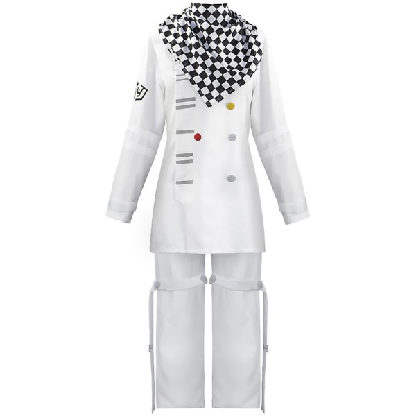 Kokichi Oma Cosplay Outfit Skoluniform Halloweenkostym Hat in black and white S