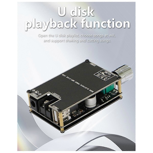 Ny -1001B Mono 100W Bluetooth 5.1 Lydforsterkermodul DC7-24V Effektforsterkerbrikke TPA3116