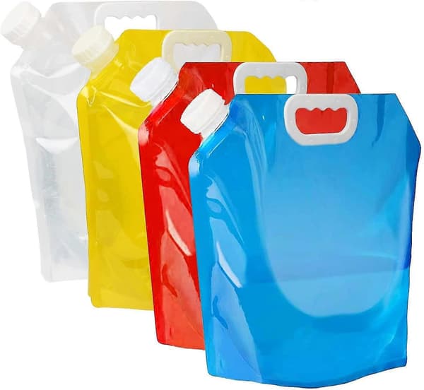 4 stk sammenleggbare vannbager 5l vannbager