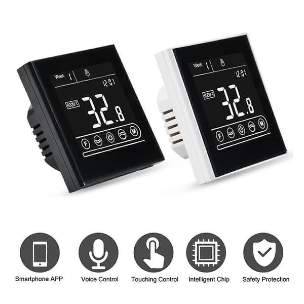 Tuya Smart Intelligent WiFi Termostat Temperaturkontroller Hvit