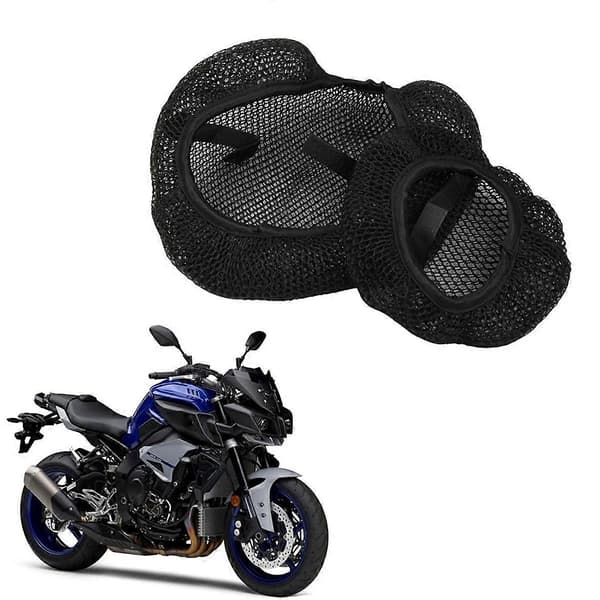 Motorcykel 3D Mesh Net Sædebetræk Pudebeskyttelse Isolering Åndbar til MT07 2013-2017