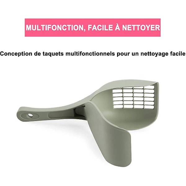 Kattsandsspade med lock Kattsandskyffel Kattsandskyffel Non-stick Kattsandskyffel för snabb filtrering 25,5 X 9,9 cm,