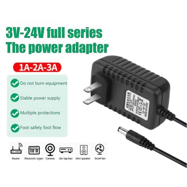 5V 2A DC Strømforsyningsadapter Udgangsstik AC Oplader