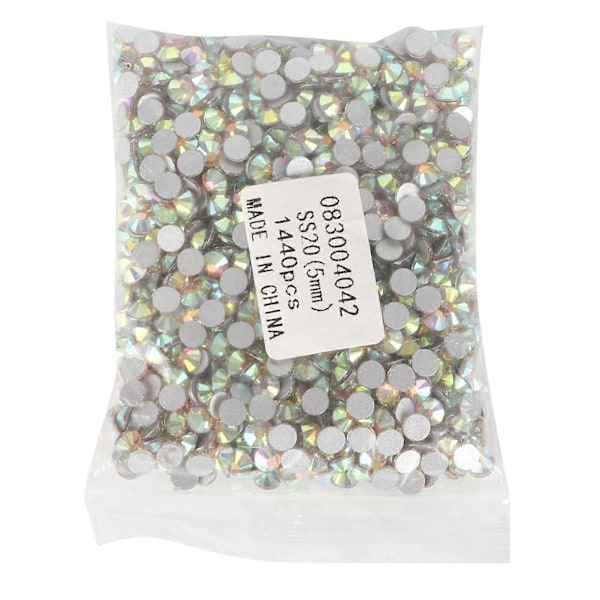 1440 stk. Rhinestones Skinnende Hotfix Flatback Bred Anvendelse DIY Negle Rhinestones til Håndværk AB Farve