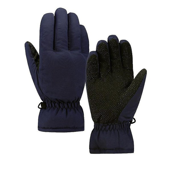 Vindtäta Varma Handskar Herr Vinter Fleece Utomhus Ridning Elmotorcykel S-xl Blue L