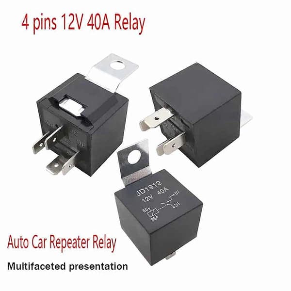 5 stk. Repeater Relæ 4 Ben 12V 40A til Bilrelæer
