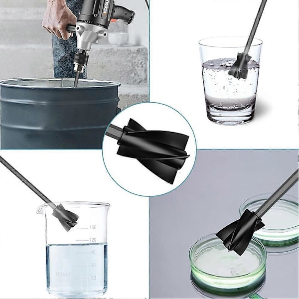5 st Resin Mixer Paddlar med 2 Förlängningsstänger, Epoxy Mixer Fäste för Kraftfull Blandning, Återanvändbar