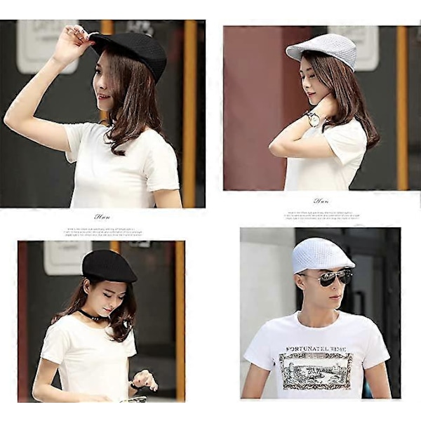 Vintage Mesh Basker Ivy Basker Andningsbar Gubbkeps Herr Platt Keps Sommar Golfhatt Andningsbar Mesh Unisex Platt Keps