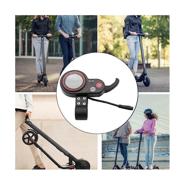 ZQ-100 Mätare för körsträcka Hastighetsjusterbar Elmopedmätare 6-Pin Display för Elmoped Das