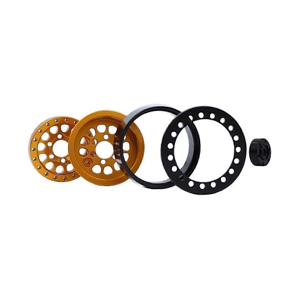 4 st 1.0 Tum Metall Beadlock Hjulnav Fälg för 1/18 1/24 RC Crawler Bil TRX4M Axial SCX24 AX2