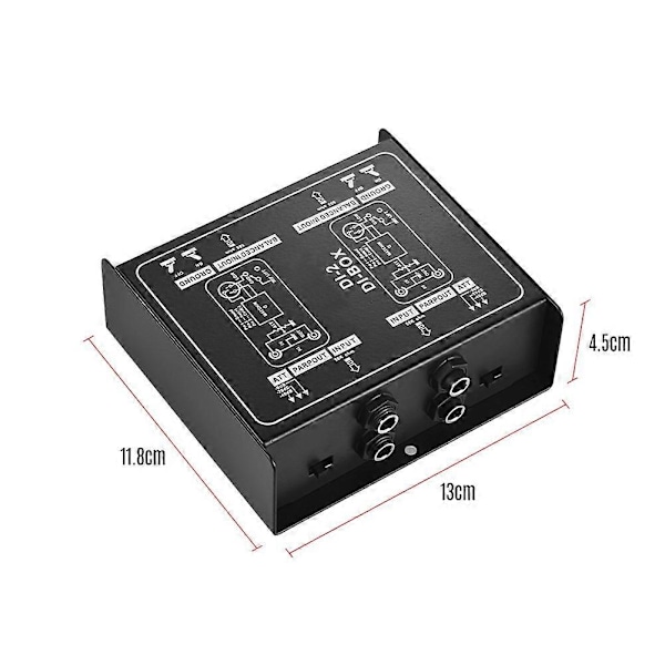 DI-2 Audio Isolator Passiv Audio DI Boks Audio Støjreduktion Guitar Isolator Modstand Anti-Støj