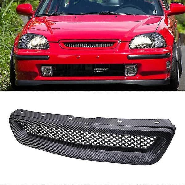 Bil Kulfiber Mesh ABS Front Grill til 96-98 /EK JDM Type R