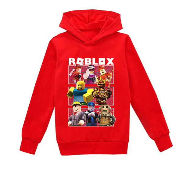 Roblox hættetrøje til børn termisk hættetrøje med tryk red 120cm