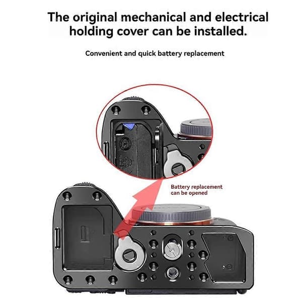 Letvægts Quick Release Plade Ridsefast Base Plade med 1/4 3/8 Hul til Sony A7R4 DSLR Ca