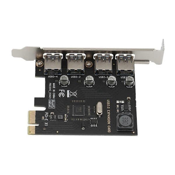 4 Port USB 3.0 PCI-E Expansionskort PCI Express PCIe USB 3.0 HUB Adapter 4-Port USB3.0 Controller