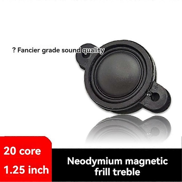 2 st 1,25 tums mini-diskant 15W 4 Neodymium Silk Film-högtalare för DIY bilmodifierad diskant Booksh
