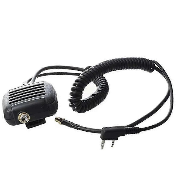 Til 2-Pin Radio Håndholdt Højttaler Dobbelt PTT Mikrofon med Dobbelt Bånd SMA-Hun Antenne til