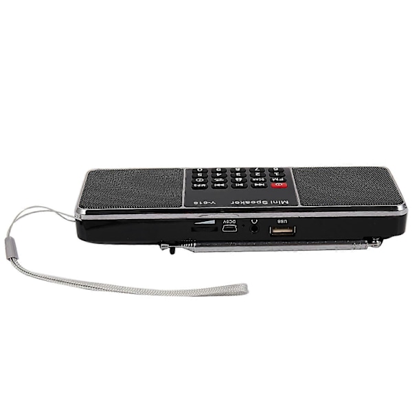 Y-618 Mini FM Radio Digital Bærbar 3W Stereo Høyttaler Mp3 Audio Spiller Høy Lydkvalitet