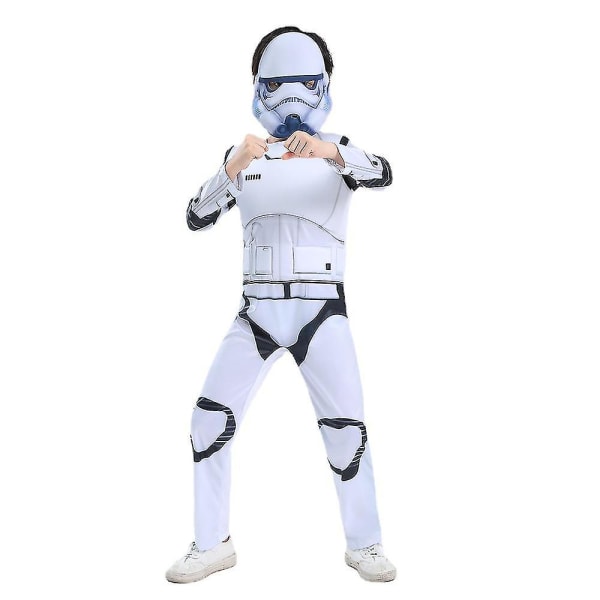 4-12 år Barn White Death Trooper Storm Trooper Star Wars Cosplay kostym med mask Halloween Star Wars kostym 4-6 Years